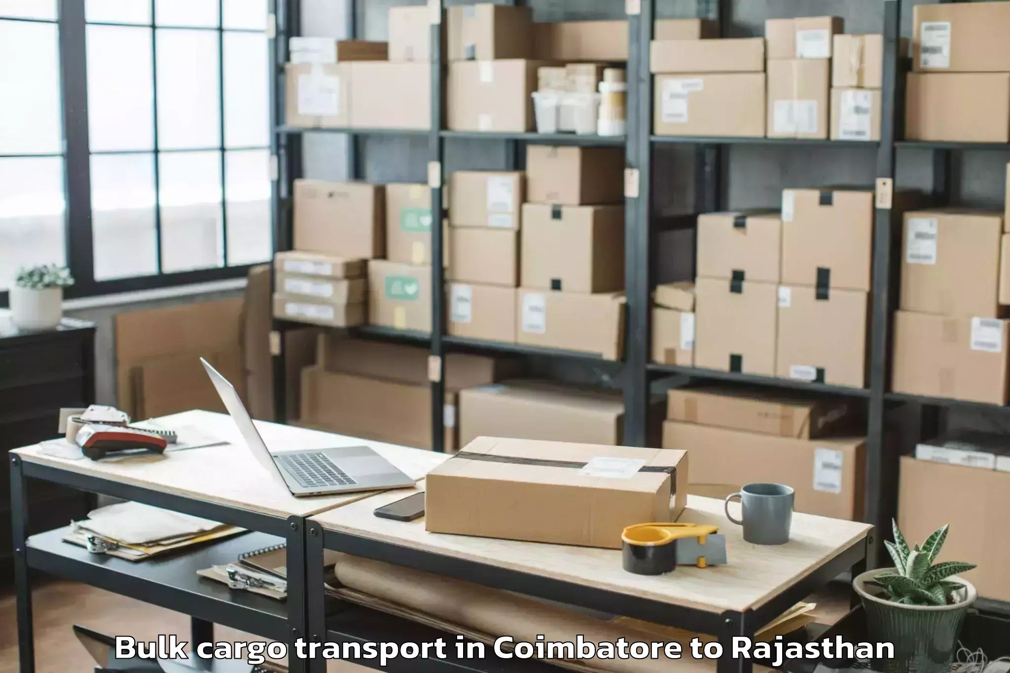 Book Your Coimbatore to Ramganj Mandi Bulk Cargo Transport Today